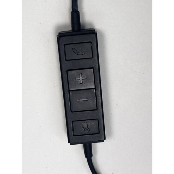 LOGITECH Black Wired USB HEADSET Double Ear Piece Volume Control Model A-00064 - Picture 4 of 6